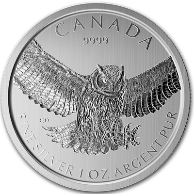 (image for) 2015 1oz Silver GREAT HORNED OWL - FINAL ISSUE